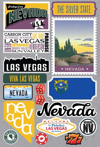 Reminisce Nevada Jetsetters 3D Stickers 3.0