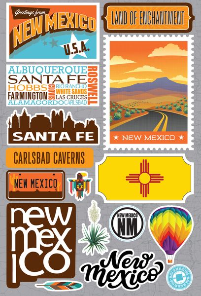 Reminisce New Mexico Jetsetters 3D Stickers 3.0