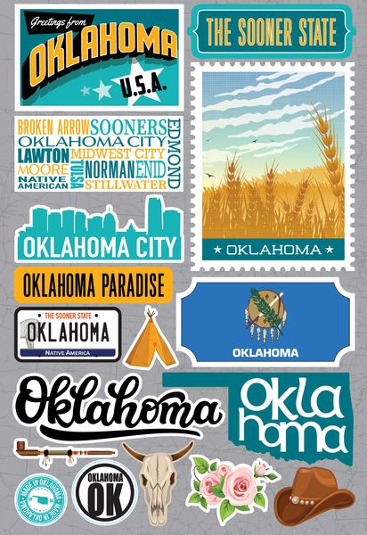 Reminisce Oklahoma Jetsetters Stickers 2.0