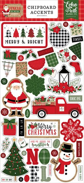 Echo Park Paper Company Jingle All the Way Chipboard Accents