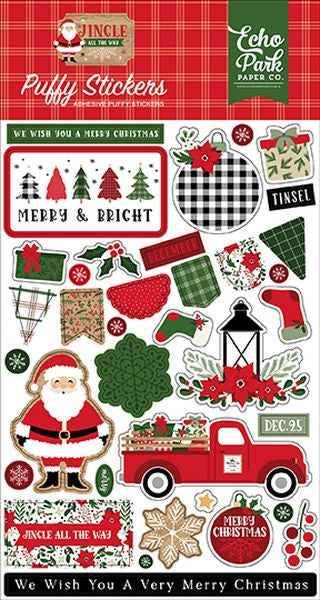 Jingle All the Way Puffy Stickers