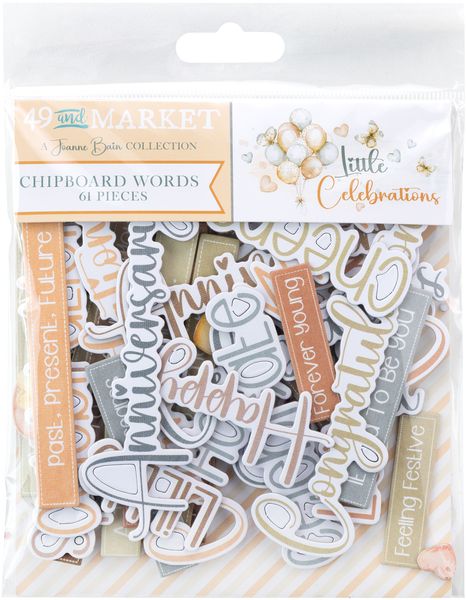 49 and Market Little Celebrations Chipboard Set