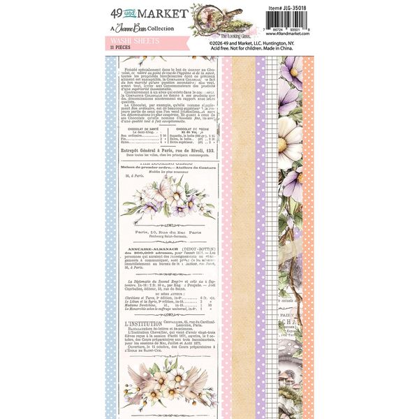 49 And Market Washi Tape Sheets-The Looking Glass
