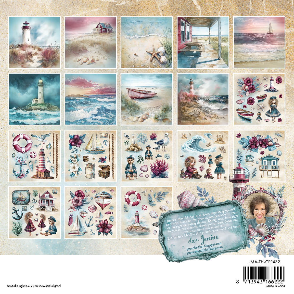 Studio Light JMA Collage Paper Pad Backgrounds & Elements Tide of Hope 36 Sheets