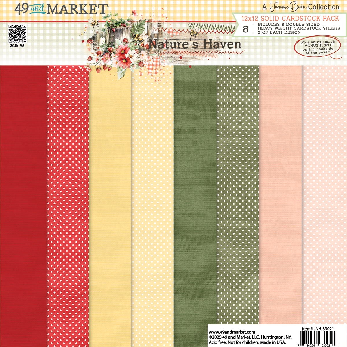 49 And Market Collection Pack 12"X12"-Nature's Haven Solids
