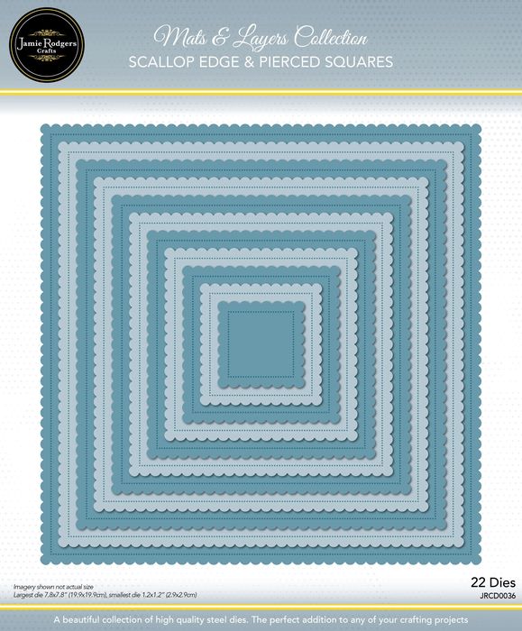 Jamie Rodgers Crafts - Scallop Edge and Pierced Squares Die Set