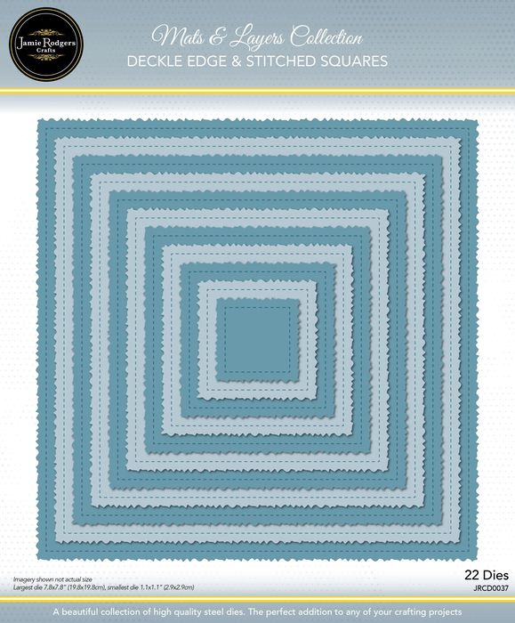 Jamie Rodgers Crafts - Deckle Edge and Stitched Squares Die Set
