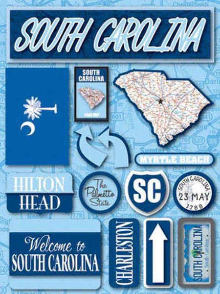 Reminisce - Jet Setters: South Carolina 3D Stickers