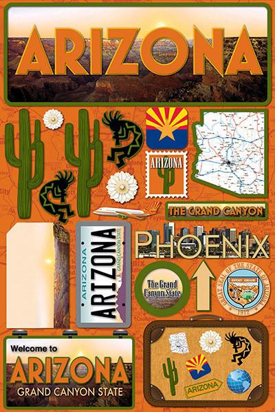 Reminisce Arizona Jetsetters 3D Stickers