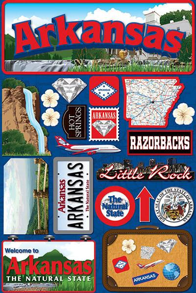 Reminisce Arkansas Jetsetters 3D Stickers 2.0