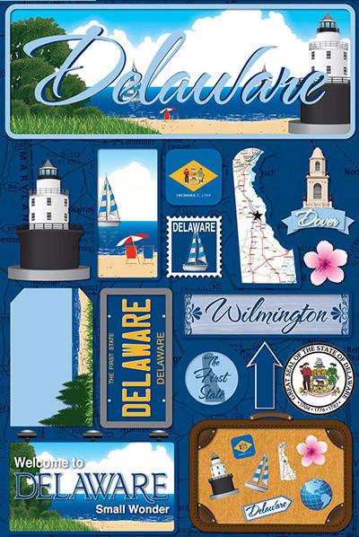 Reminisce Delaware Jetsetters 3D Stickers 2.0