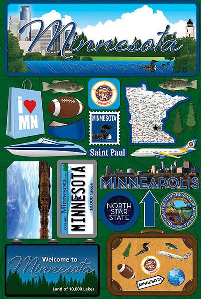 Reminisce DISC - Reminisce Minnesota Jetsetters 3D Stickers