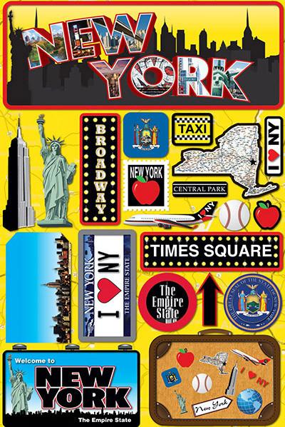 Reminisce New York Jetsetters 3D Stickers