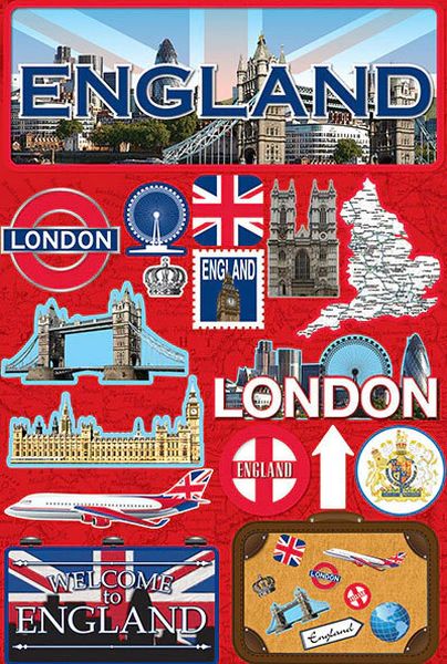 Reminisce DISC - England Jetsetters 3D Stickers