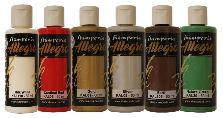 Stamperia Allegro Paint Set 6/Pkg-Christmas