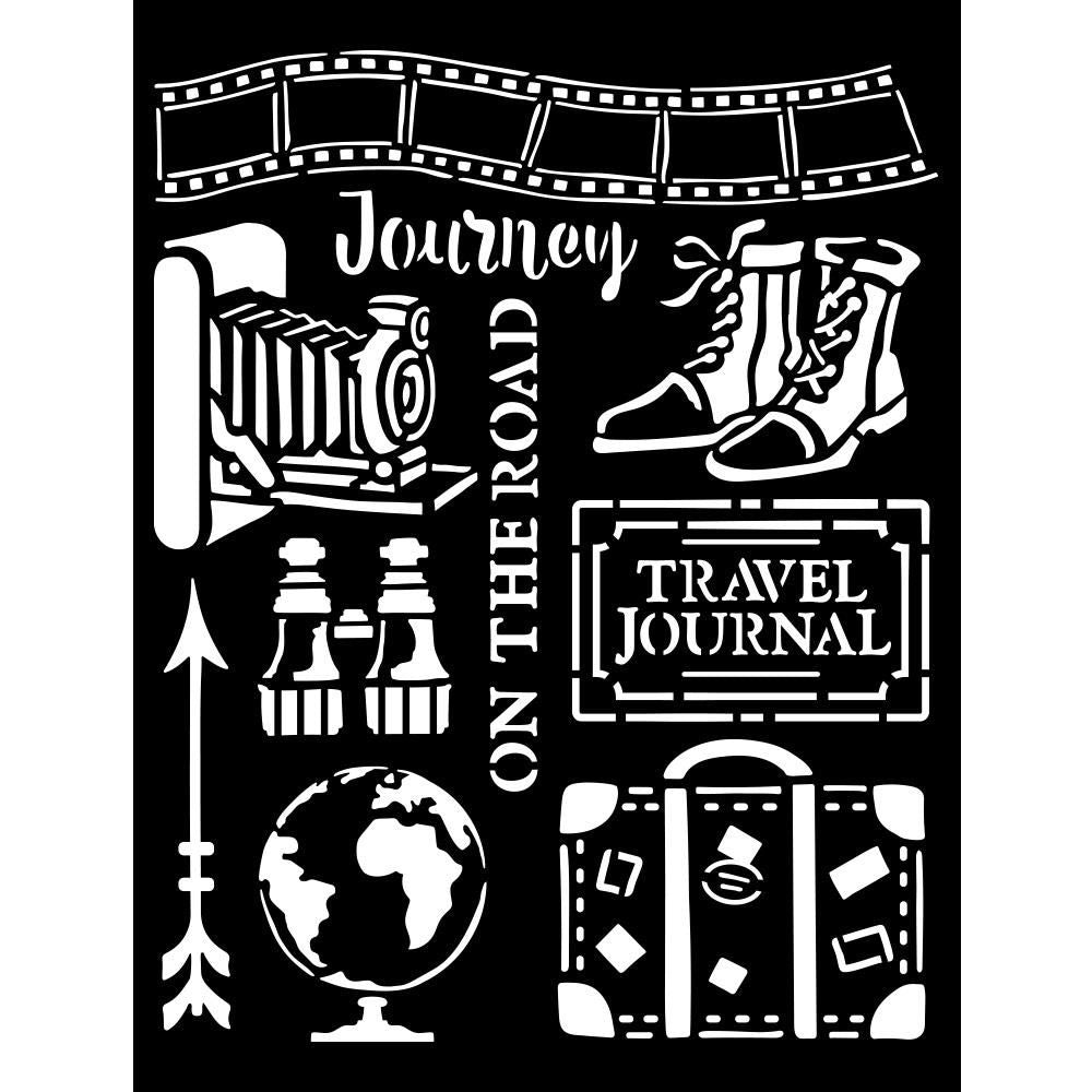Stamperia Journey Stencil 20x25cm