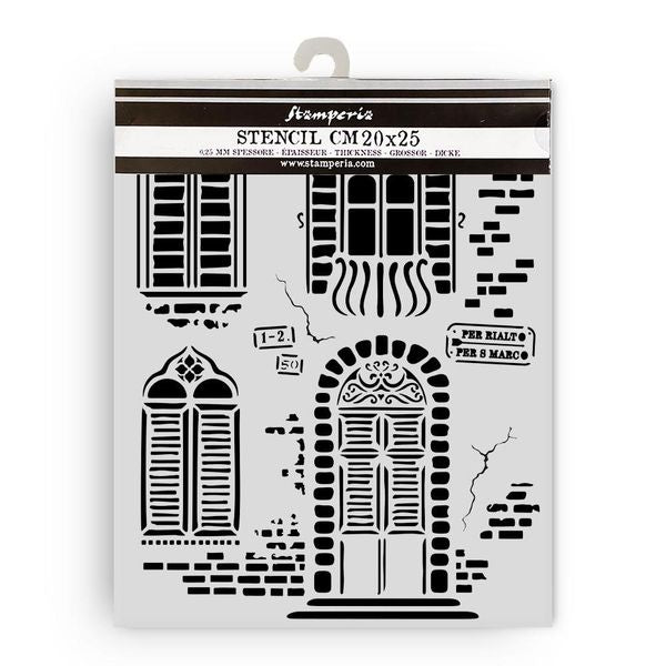 Stamperia Venice City of Art Windows Stencil
