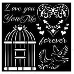 Stamperia Love Me, You And Me Stencil
