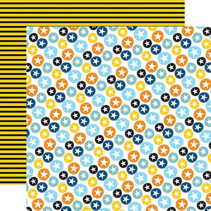 Echo Park - Little Builder Oh Boy Stars 12x12 DS Patterned Paper (1 Sheet)