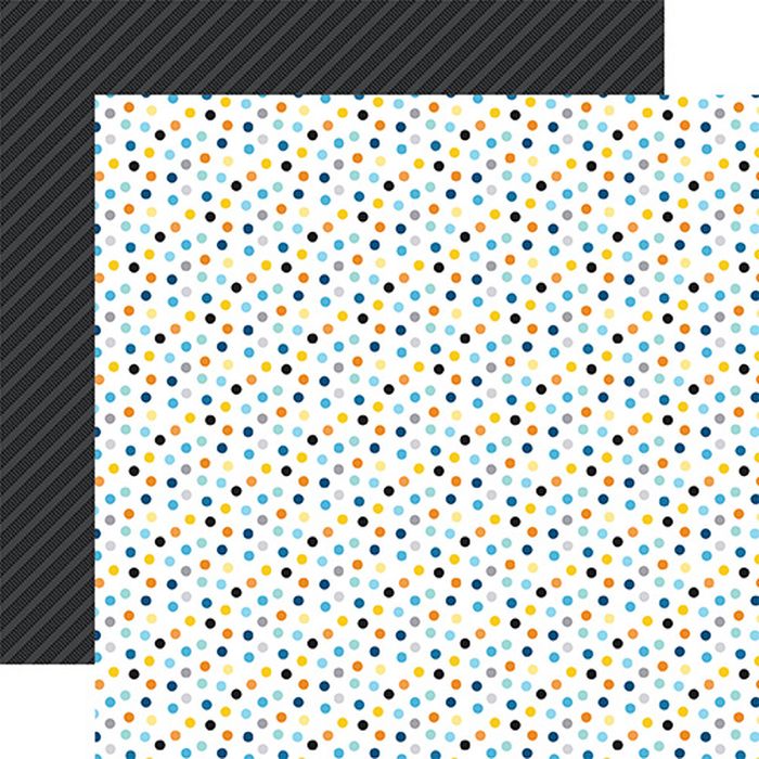 Echo Park - Little Builder Play Hard Dots 12x12 DS Patterned Paper (1 Sheet)