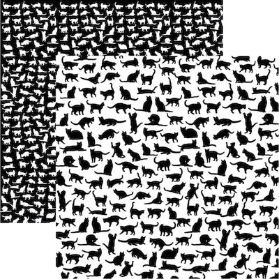 Reminisce Love My Cat: Cat Silhouettes DS Paper (1 Sheet)