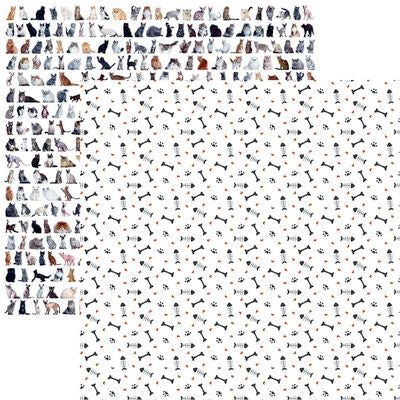 Reminisce Love My Cat: Go Fish Paper DS Paper (1 Sheet)