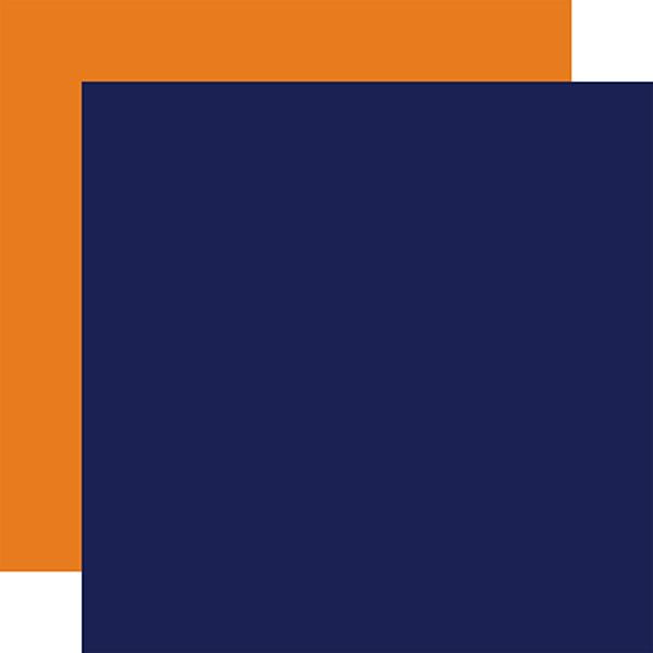 Little Dreamer Boy Navy / Orange Coordinating Solid DS Paper (1 Sheet)