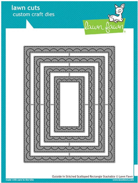 Lawn Fawn Outside In Stitched Scalloped Rectangle Stackables
