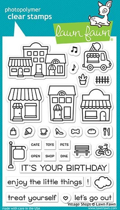 Lawn Fawn Village Shops Clear Stamp Set