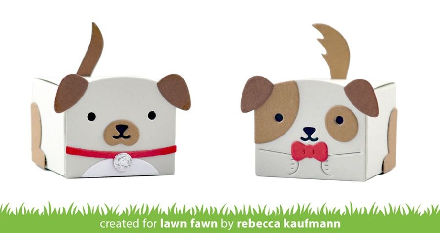 Lawn Fawn Lawn Cuts Custom Craft Die-Tiny Gift Box Dog Add-On