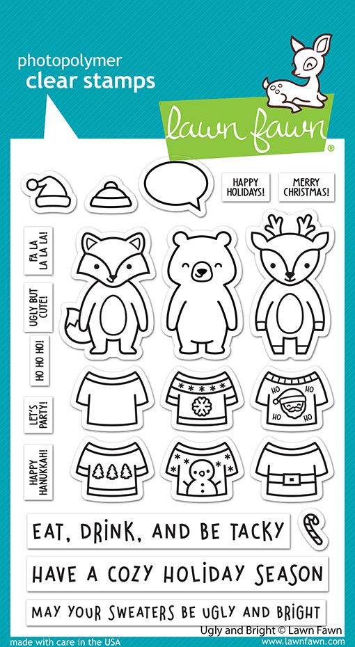 Lawn Fawn Ugly and Bright Stamp Set