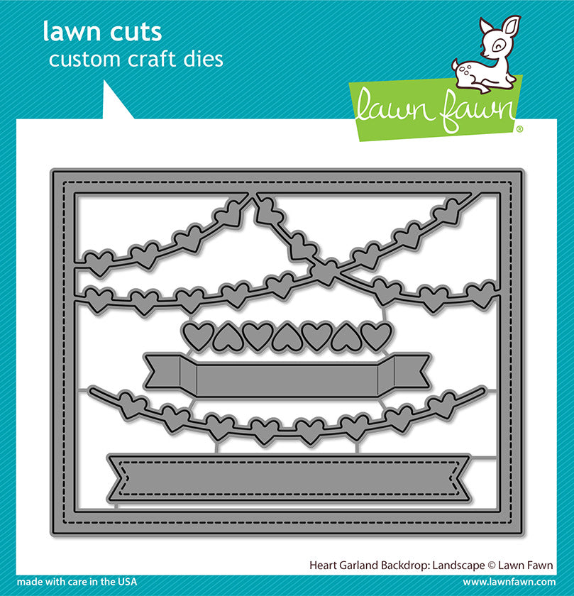 Lawn Fawn Heart Garland Backdrop Landscap