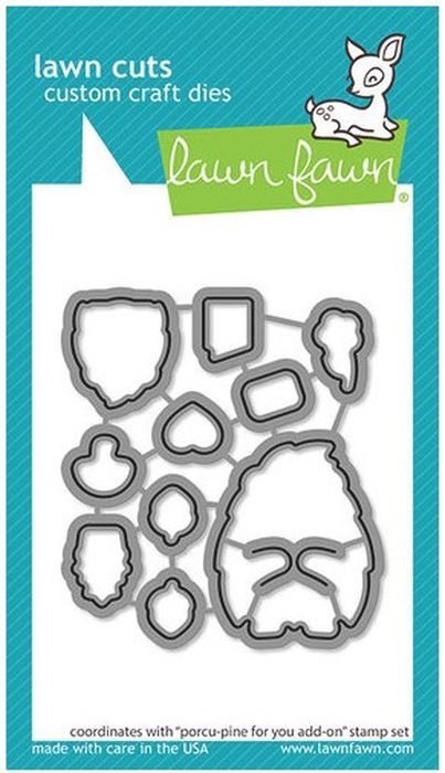 Lawn Fawn Porcu-Pine For You Add On Dies