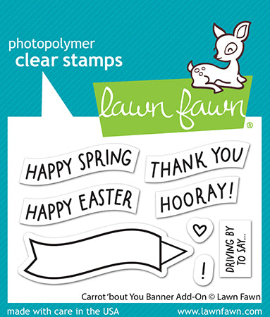 Lawn Fawn Carrot Bout You Banner Add On Stamp