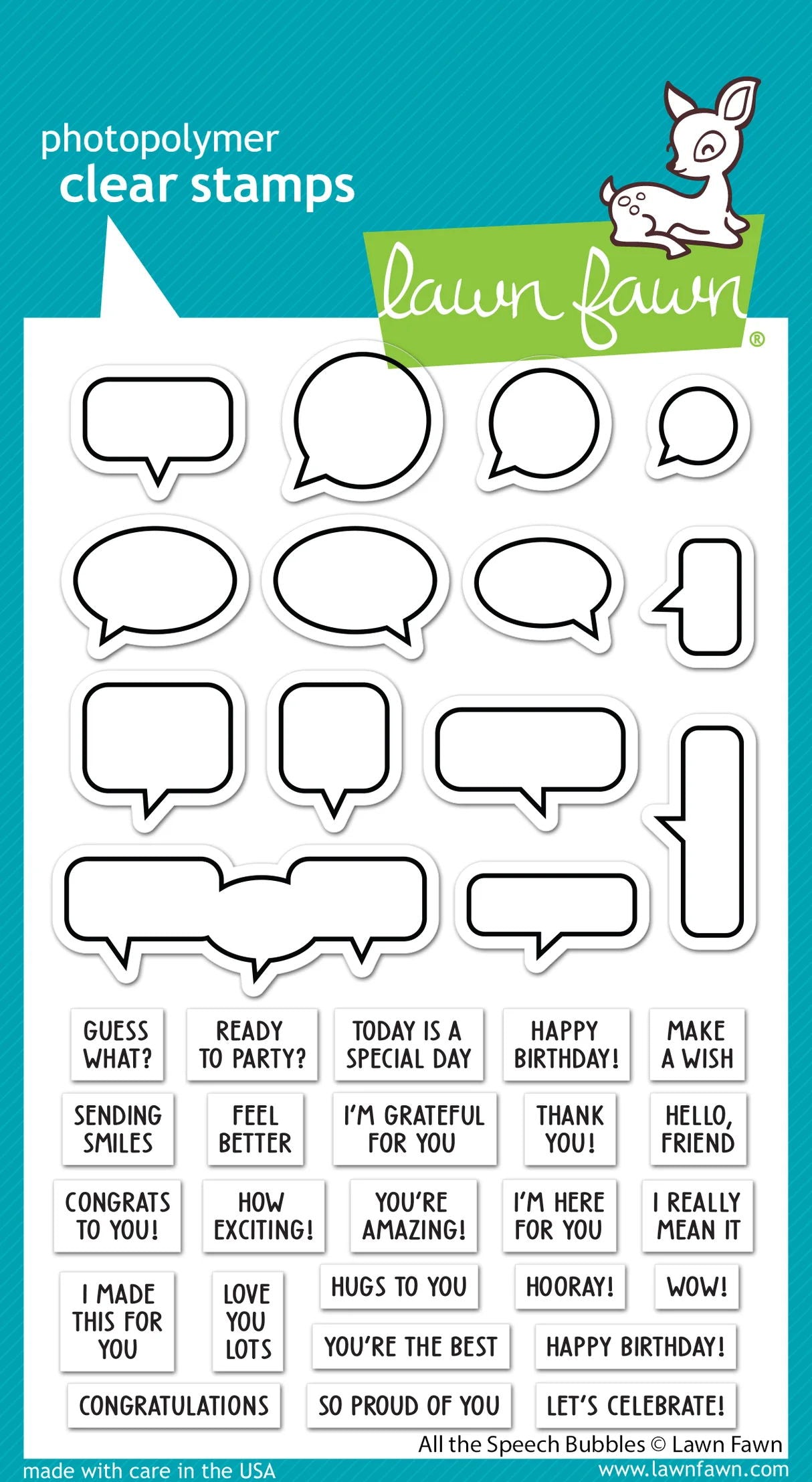 Lawn Fawn: Stamps - All the Speech Bubbles