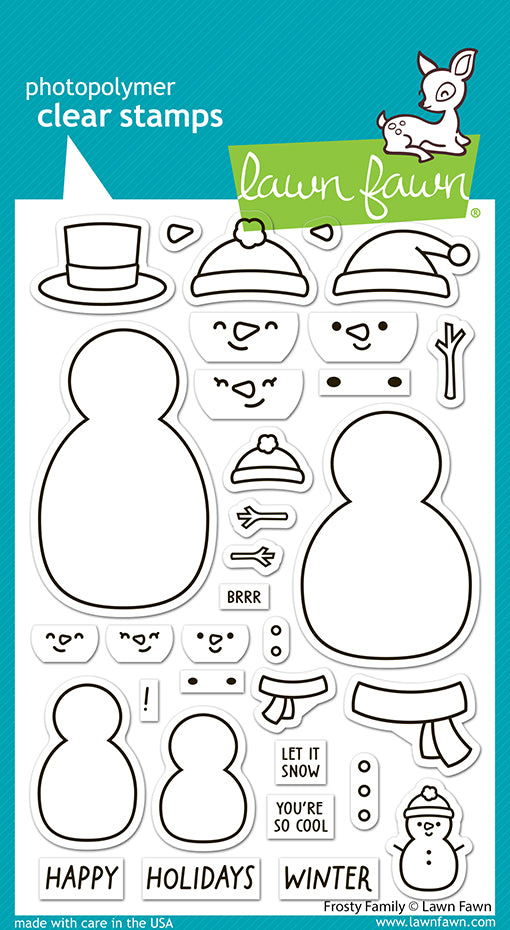 Lawn Fawn Frosty Family Stamp