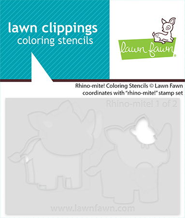 Lawn Fawn: Lawn Clippings - Rhino-mite! Coloring Stencils