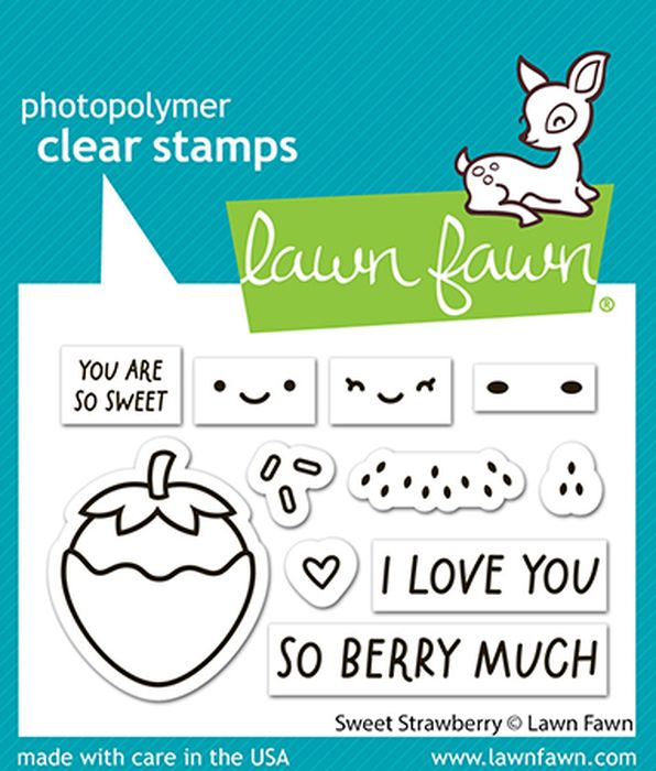Lawn Fawn Sweet Strawberry Stamp Set