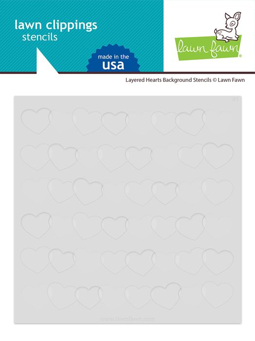Lawn Fawn Layered hearts background Stencils