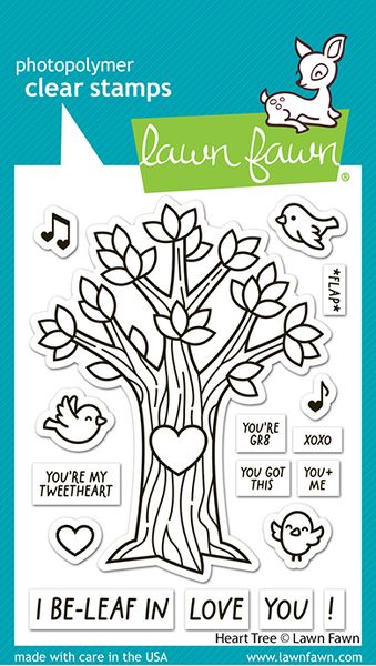 Lawn Fawn Heart Tree Stamps