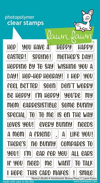 Lawn Fawn Henry's Build-A-Sentiment: Bunny Puns Stamps