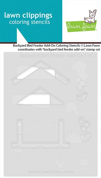 Lawn Fawn Lawn Clippings - Backyard Bird Feeder Add-On Coloring Stencils