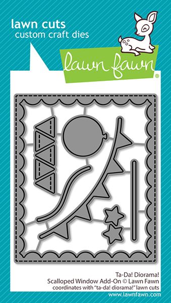 Lawn Fawn Lawn Cuts - Ta-Da! Diorama! Scalloped Window Add-On Dies