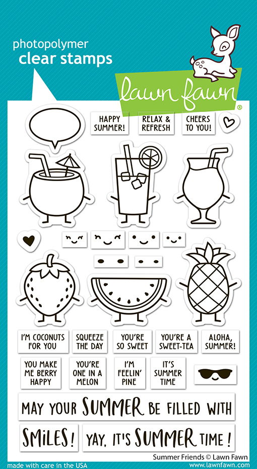 Lawn Fawn Stamps - Summer Friends Stamp Set