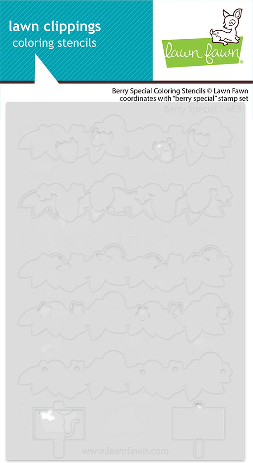 Lawn Fawn Lawn Clippings - Berry Special Coloring Stencils