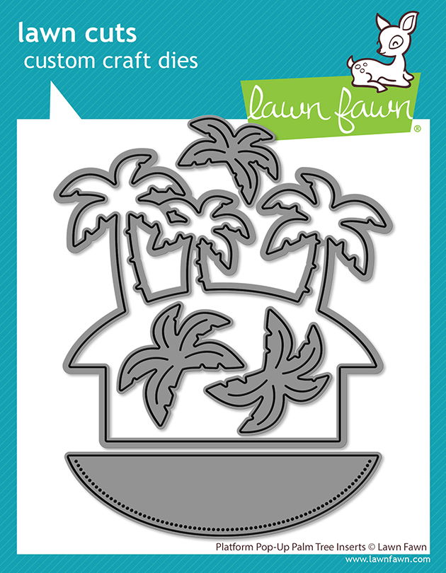 Lawn Fawn Lawn Cuts - Platform Pop-Up Palm Tree Inserts Dies