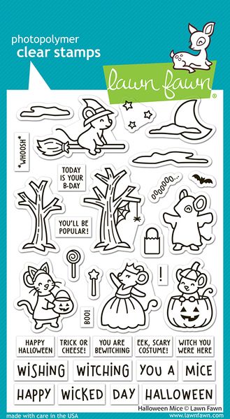 Lawn Fawn Halloween Mice Stamp Set