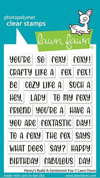Lawn Fawn Henry's Build-A-Sentiment: Fox Stamp Set