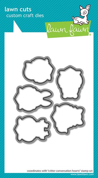 Lawn Fawn Critter Conversation Hearts Lawn Cuts
