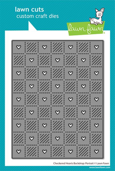 Lawn Fawn Checkered Hearts Backdrop: Portrait